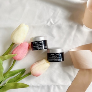 2个 Lancome兰蔻肌底精华发光小黑瓶眼霜5ml小样大眼精华