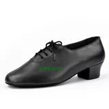 Мужская палец ноги -Toe Layer Cowhide Латинская танцевальная обувь современные танце