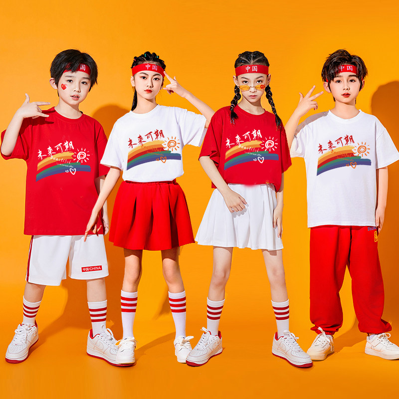六一儿童啦啦队演出服幼儿园班服女童小学生运动会拉拉操表演服装