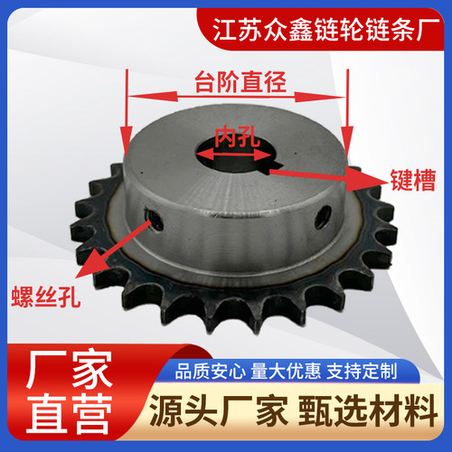 45钢08b成品孔链轮4分10A