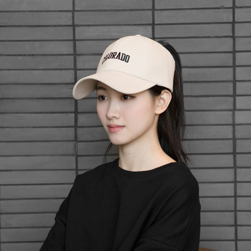 半空顶棒球帽可扎高马尾鸭舌帽女图片