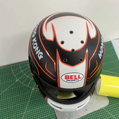 适用于定制橙色创意夺冠头盔卡丁车赛车头盔贴纸定制包贴好