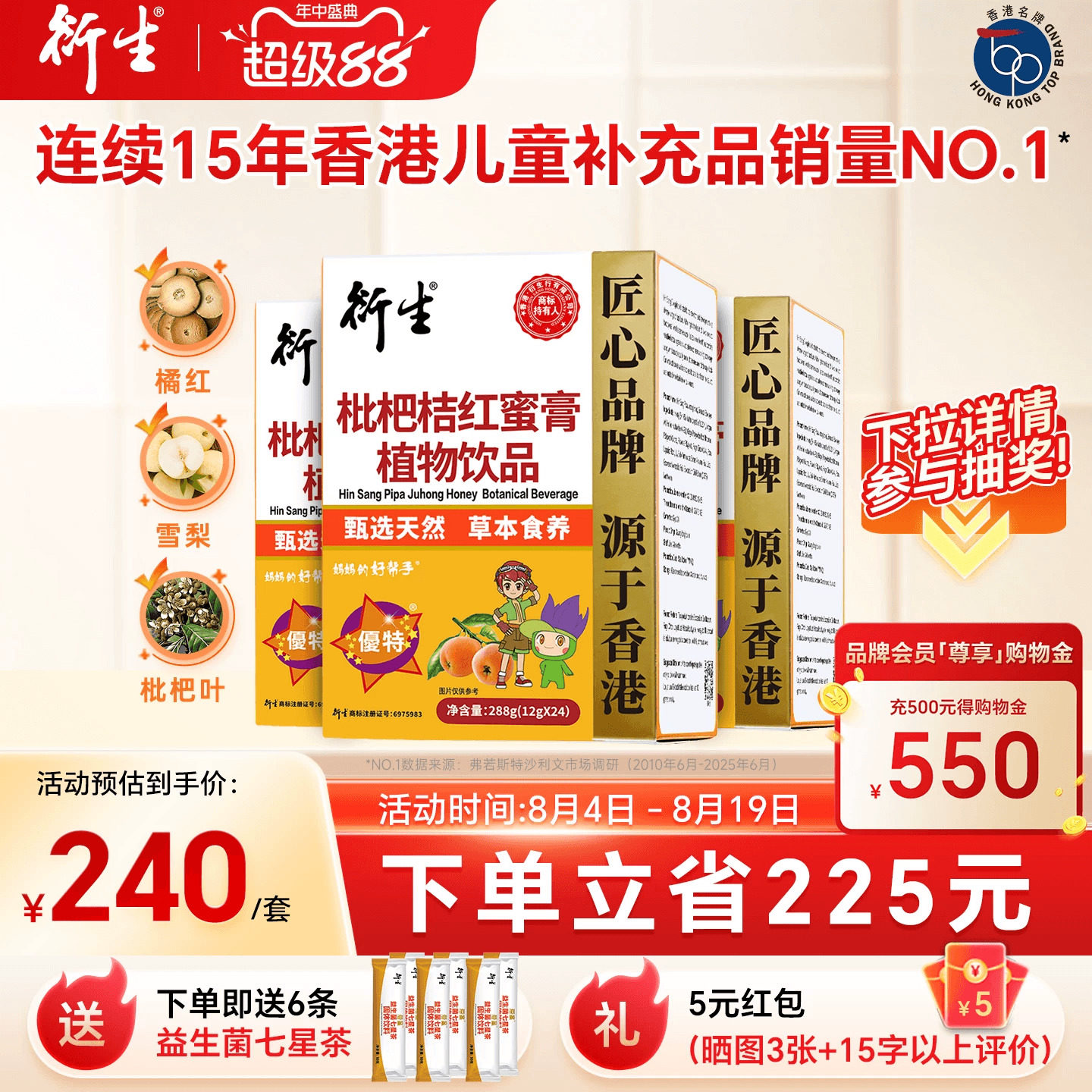 中国香港衍生枇杷桔红蜜膏