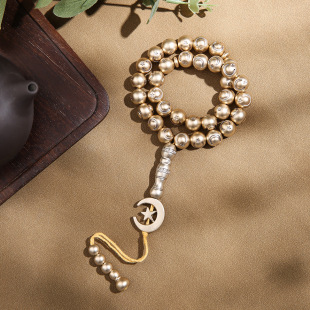 包邮回族礼拜念珠泰斯比哈10厘33颗仿珍珠手链阿拉伯祈祷赞词