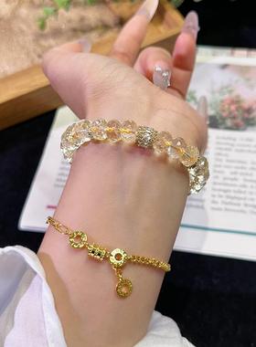 原创天然巴西黄水晶手串