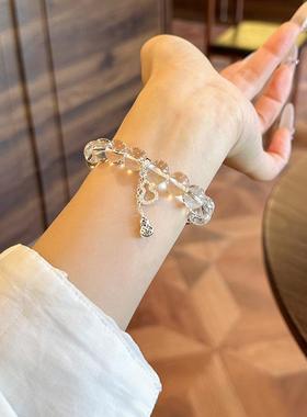 原创【】天然白水晶手链