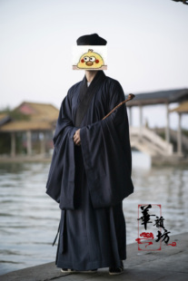 华韵坊【定制】夏季棉麻 三清领三宝领 道装 得罗 抗皱棉麻 面料