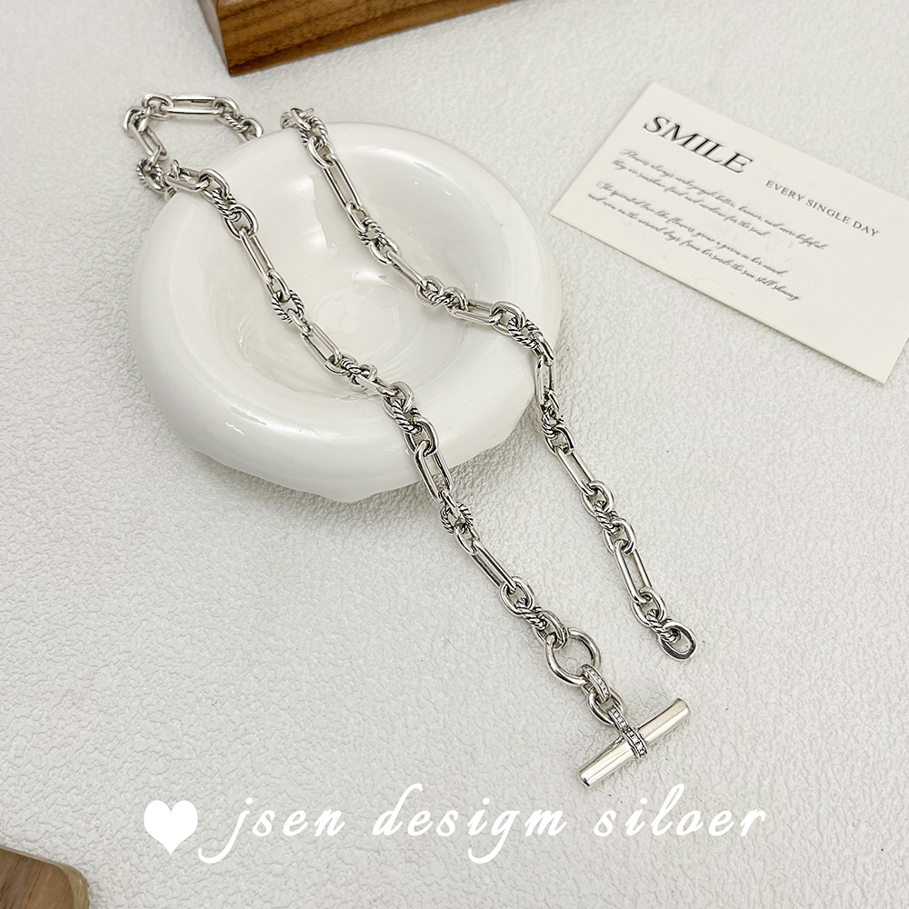 百搭项链女士小众 s925珍格龙骨肖邦个性复古挂件时尚结实高端