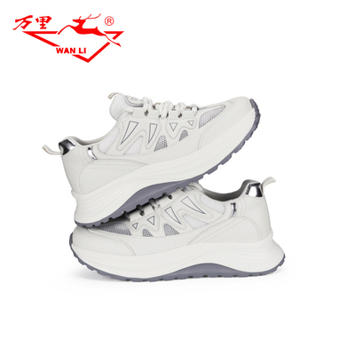 万里新款休闲运动鞋时尚系带女鞋舒适平底单鞋BET2267