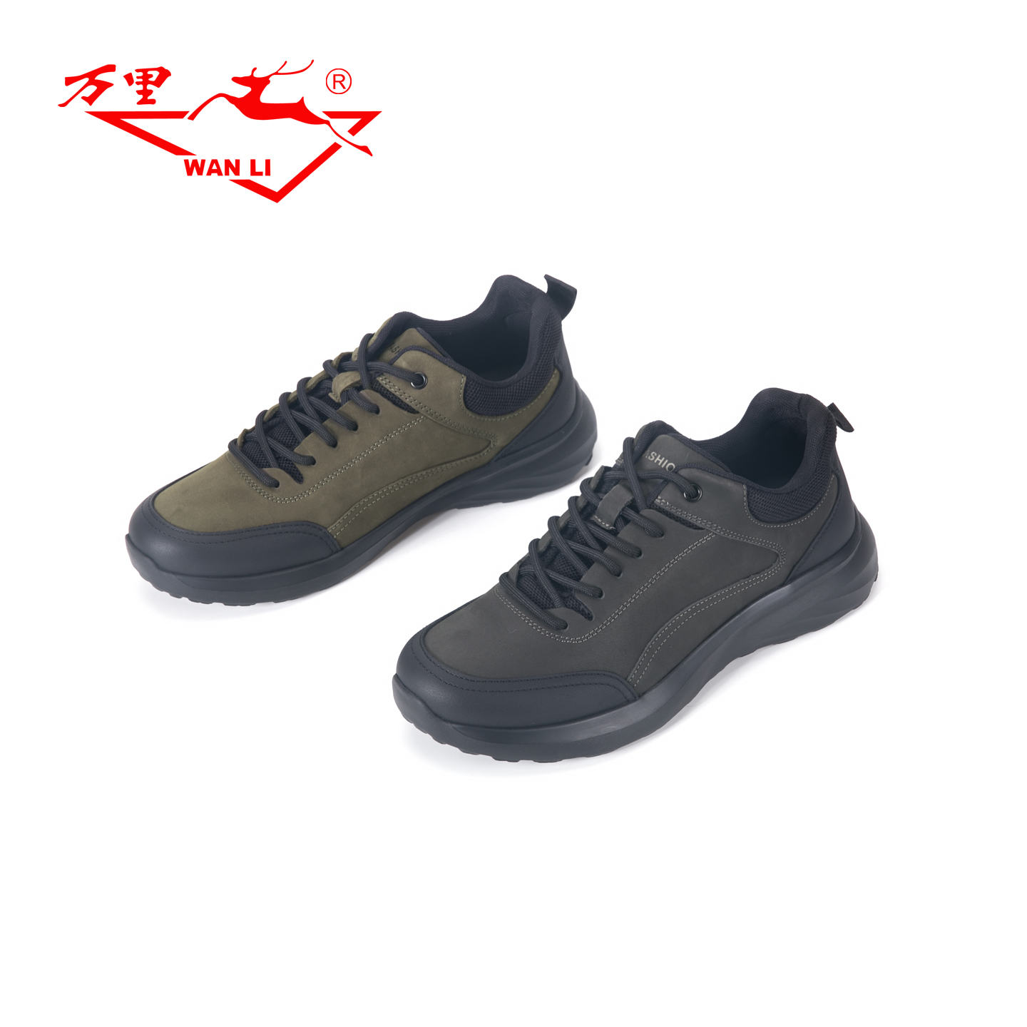 万里新款真皮男士休闲鞋时尚系带单鞋舒适圆头低帮鞋BKT1168