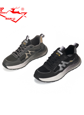 万里新款休闲运动鞋百搭圆头系带男鞋舒适轻便通勤单鞋BQT1230