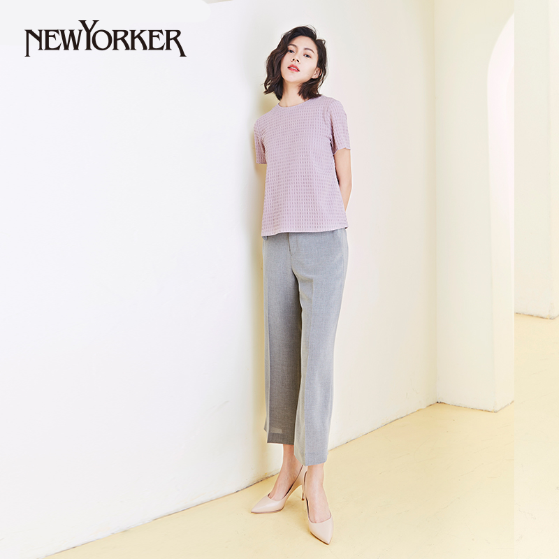 newyorker纽约克312025 秋季腰带女士通勤装正式宽松休闲裤子