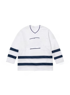 FCG＆联名SS25美式复古胸前重磅刺绣Logo网眼透气长袖球衣T恤