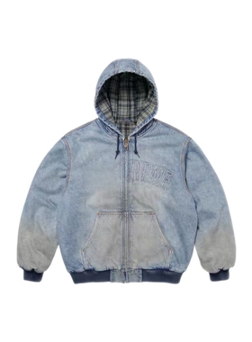 FCG&FW25Reflective Arc Hooded WorkJacket反光徽标连帽工装棉服