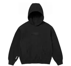 FCG & FW25 Box Hooded Sweatshirt Solid Color Embroidered Kangaroo Pocket Hoodie