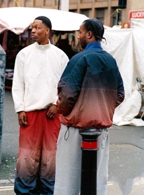 FCG自主SS24 RIPSTOP PULLOVER联名半拉链反光渐变立领夹克套装