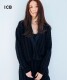 ICB日系秋季 V领针织外套商场同款 通勤职业OL宽松短款 混纺毛衣开衫