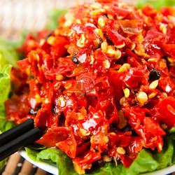 湖南醴陵特产贺家桥辣椒豆豉剁辣椒净重238g贺家桥玻璃椒