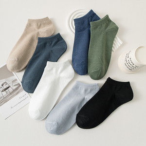 夏天袜子男士船袜低帮浅口春夏季短筒透气防臭运动袜纯色男生短袜
