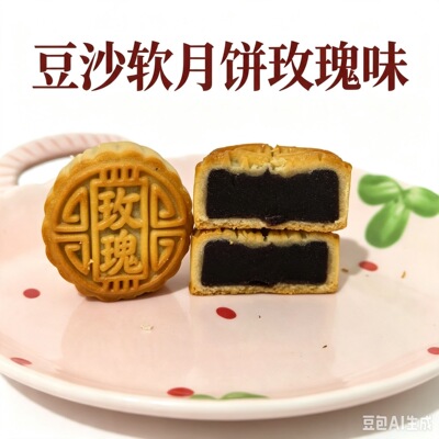 卢师傅豆沙玫瑰软月饼独立包装