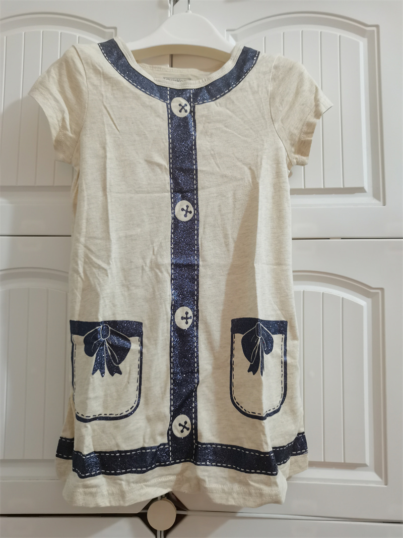 3-8岁外贸原单正品 Oshkosh女童连衣裙 夏季 纯棉洋气A字款裙子