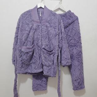 M码乌拉拉公主睡衣 女 秋冬 泡芙绒家居服睡衣套装