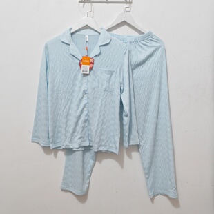 M-XXL码香蜜闺秀睡衣 春秋 女士翻领睡衣套装家居服