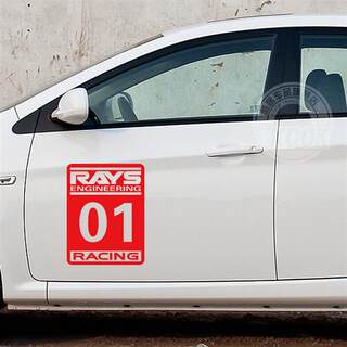 RAYS911数字车门贴 赛事动感车身装饰侧门贴纸 反光遮盖划痕贴膜