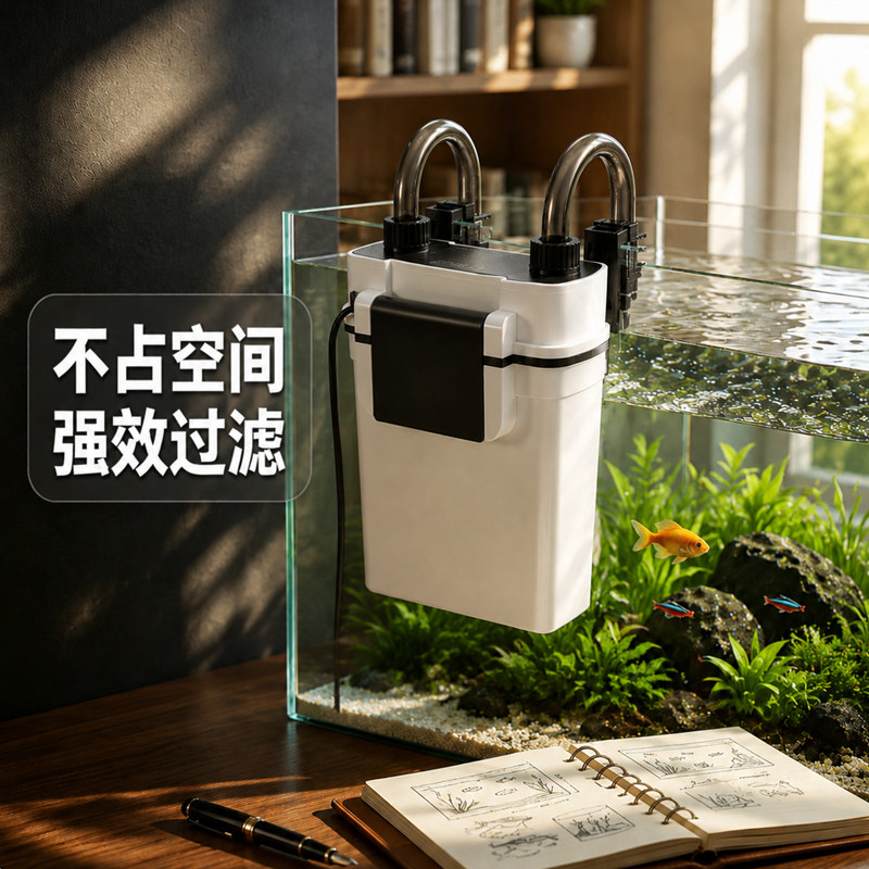 森森鱼缸过滤器三合一壁挂式过滤桶外置净水循环过滤系统小型静音