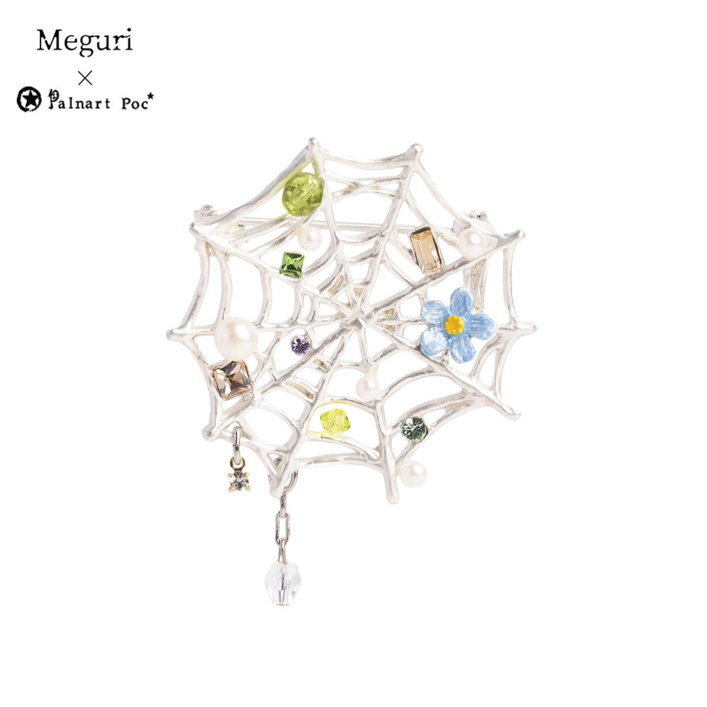 巡meguri进口Palnart Poc蕾丝花园胸针蜘蛛网昆虫个性独特礼物