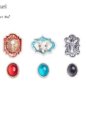 巡meguri精品Palnart poc狮王勋章耳钉大象斑马耳环寓意勇气幸运