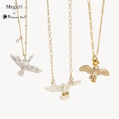 palnart poc日本镶钻鸽子猫头鹰天鹅座个性 百搭气质锁骨项链