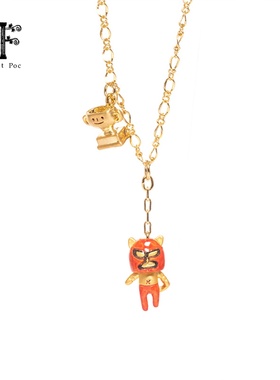 Palnartpocx4F摔跤手猫咪项链