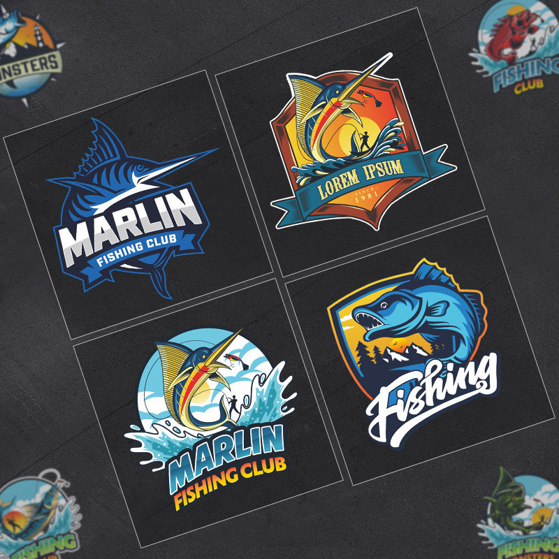 钓鱼爱好者创意汽车贴纸空军路亚车身装饰防水反光个性钓鱼箱贴画