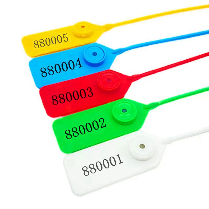 一次性塑料封条苗木标签捆绑带物B流集装箱锁扣自锁式编码防盗铅