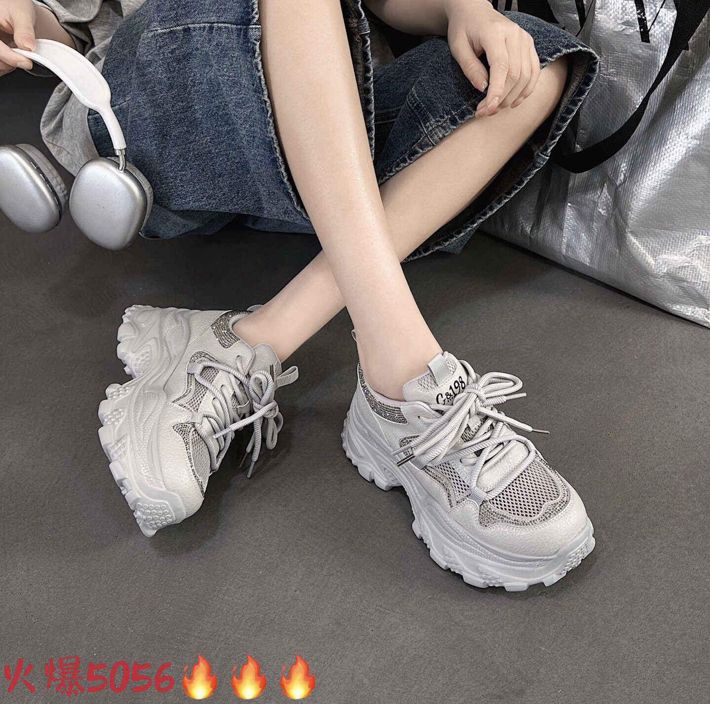 厚底炸街老爹鞋女2025新款