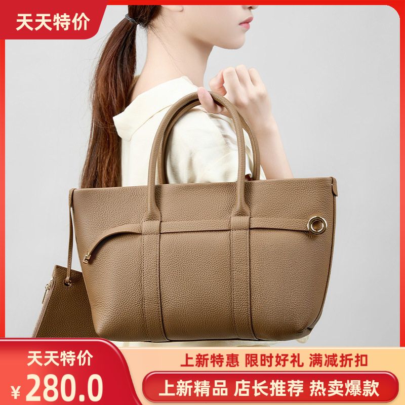 高级感头层牛皮大容量新款包小众