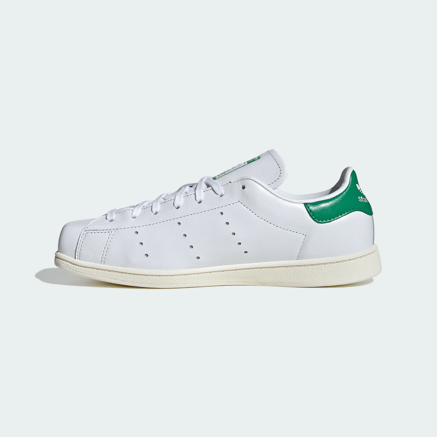 阿迪达斯三叶草女鞋Stan Smith SQ绿尾皮面板鞋方头休闲鞋 KI5230