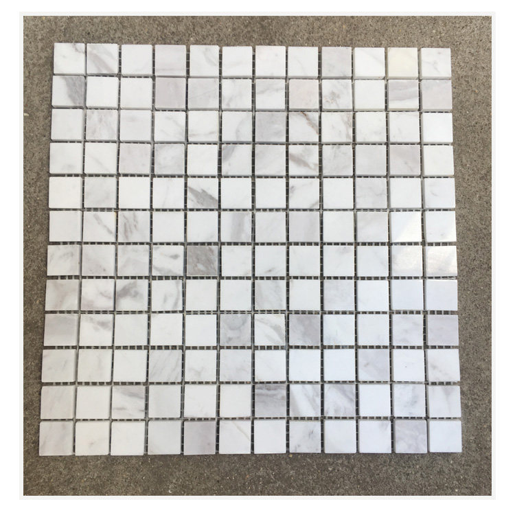 爵士白天然大理石材马赛克瓷砖背景墙 卫生间别墅圆柱子