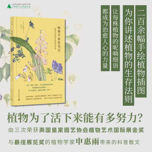 植物学家的笔记 申惠雨/著 罗竣/译 植物学 散文 科普 植物插画  广西师范大学出版社
