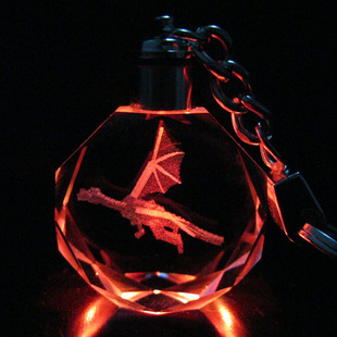 包邮|我的世界苦力怕JJ怪MINECRAFT周边 多款水晶LED灯钥匙扣挂件