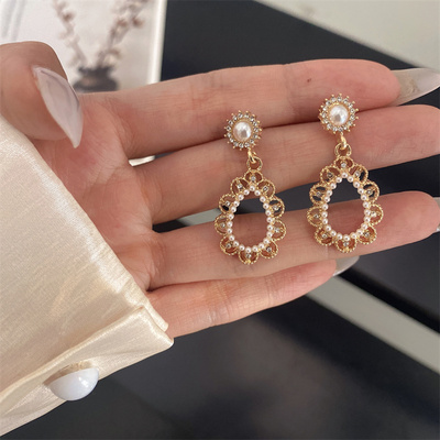 耳钉法式珍珠耳饰耳环高级感学生