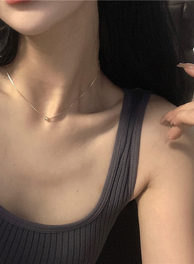 韩国高级感百搭金属项链网红同款