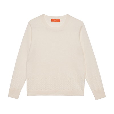 GTS天山羊绒100%山羊绒圆领套头毛衣秋冬新款宽松针织打底衫