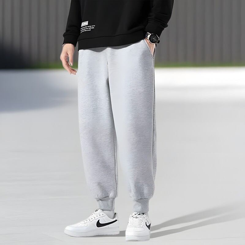 男款灰色小脚卫裤九分夏季运动裤流行男裤2026新款春秋季休闲裤潮