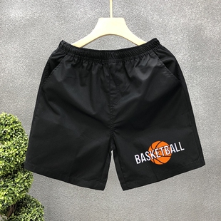 男夏季 冰丝休闲三分裤 薄款 子潮流速干沙滩中裤 宽松篮球裤 运动短裤