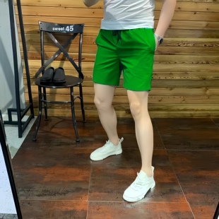 短裤 衩休闲运动沙滩五分中裤 夏季 外穿三分冰丝宽松大裤 子 薄款 男士