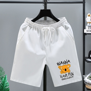 短裤 衩休闲运动沙滩五分中裤 夏季 外穿三分冰丝宽松大裤 子 薄款 男士