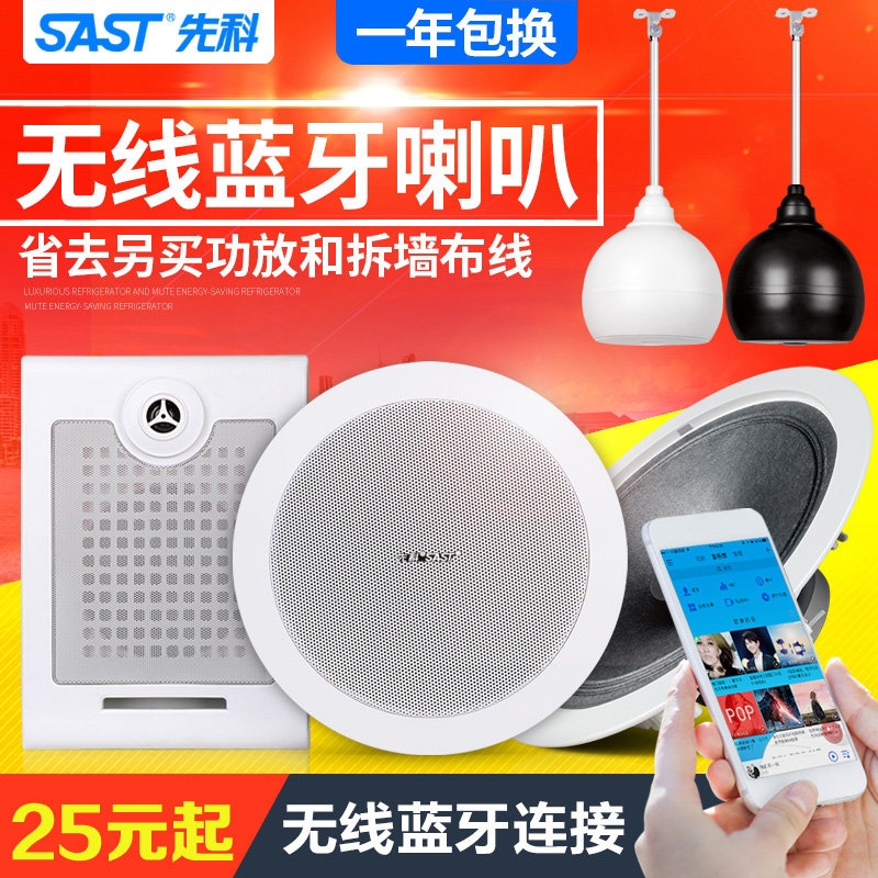 SAST/先科 S1背景音乐店铺超市餐厅音箱天花喇叭吊顶音响吸顶