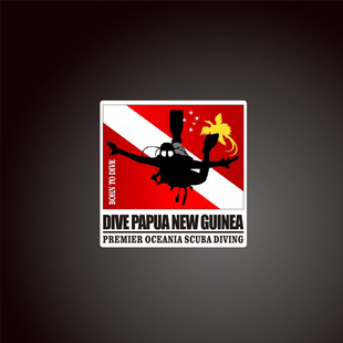 汉魂贴纸适用于潜水贴纸巴布亚新几内亚潜水汽车反光贴纸8120
